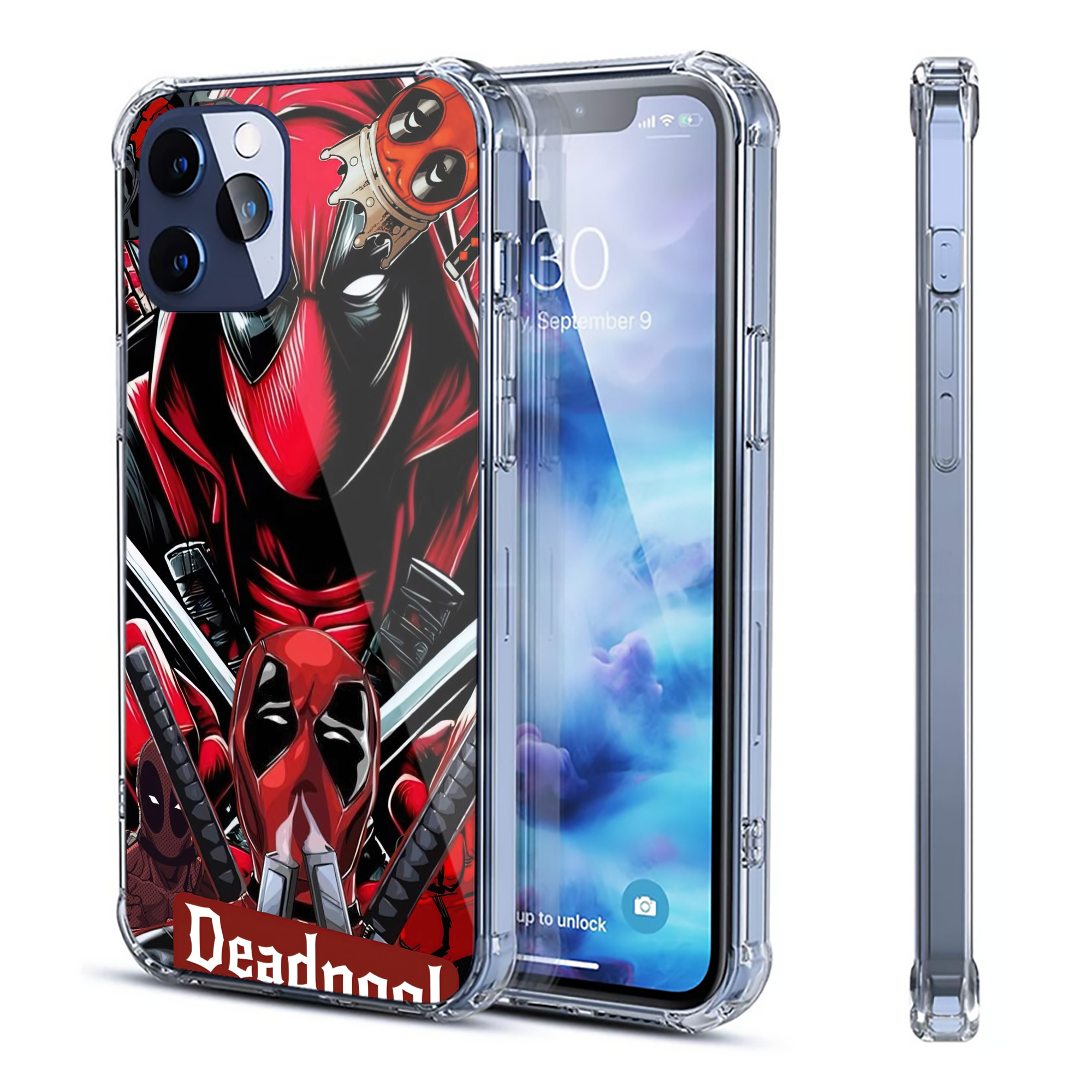 （画像用） Deadpool デッドプール 【iPhone 12シリーズ対応】透明スマホケース（クリアソフトケース）